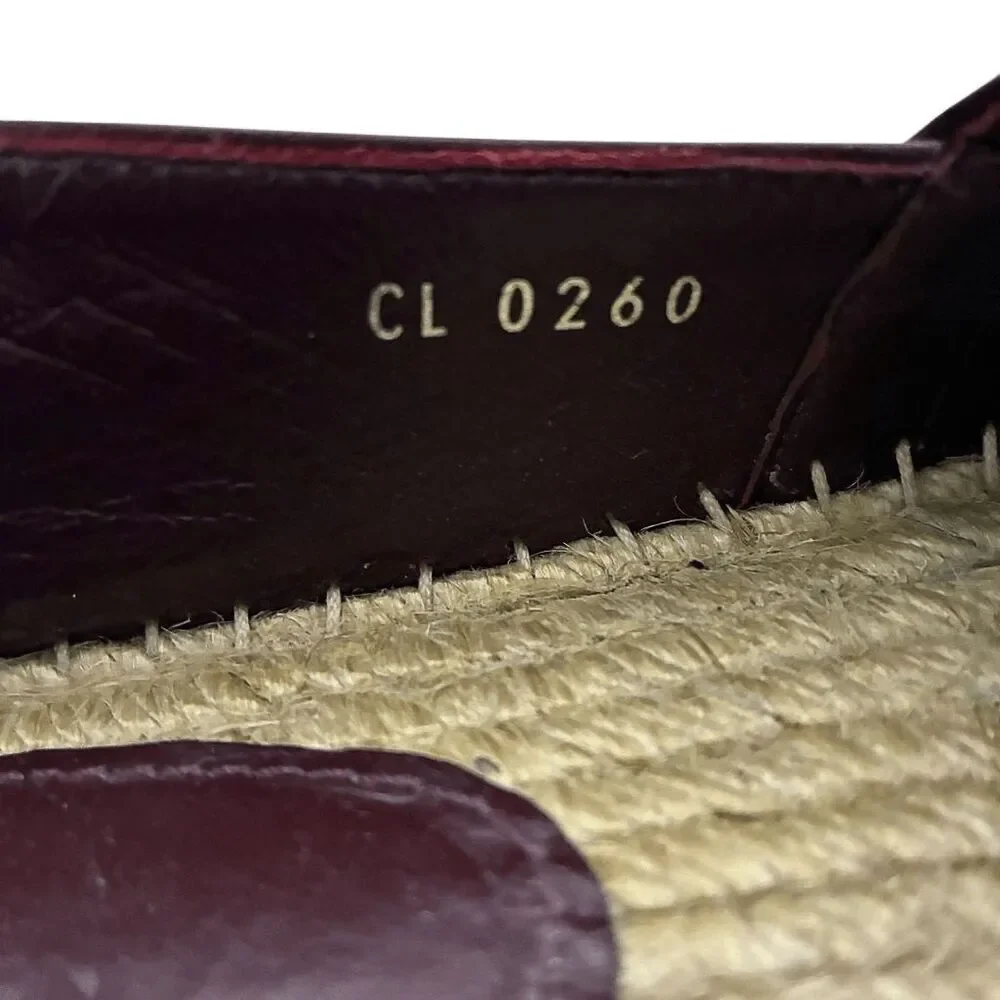 Louis Vuitton Starboard Monogram Logo Bordeaux Slip-On Espadrille Flats EU 38